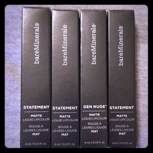 Set of 4 BareMinerals liquid lipstick